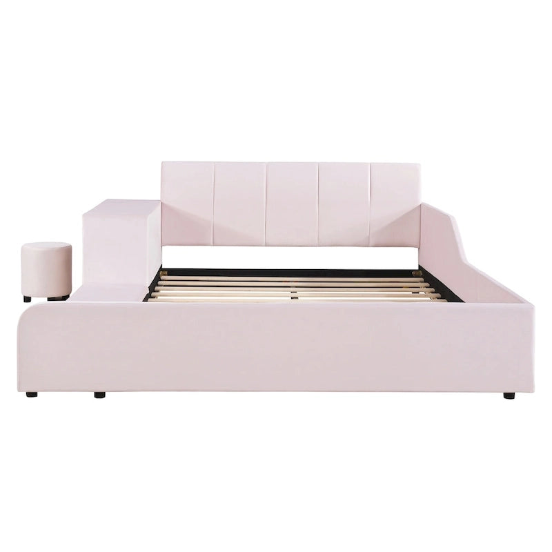 Letto imbottito a terra matrimoniale