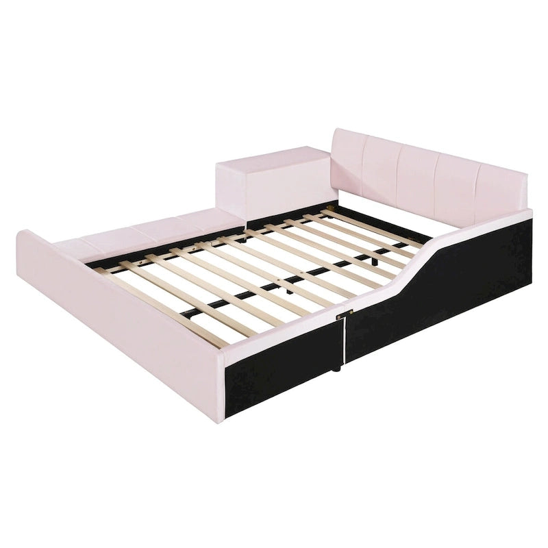 Letto imbottito a terra matrimoniale