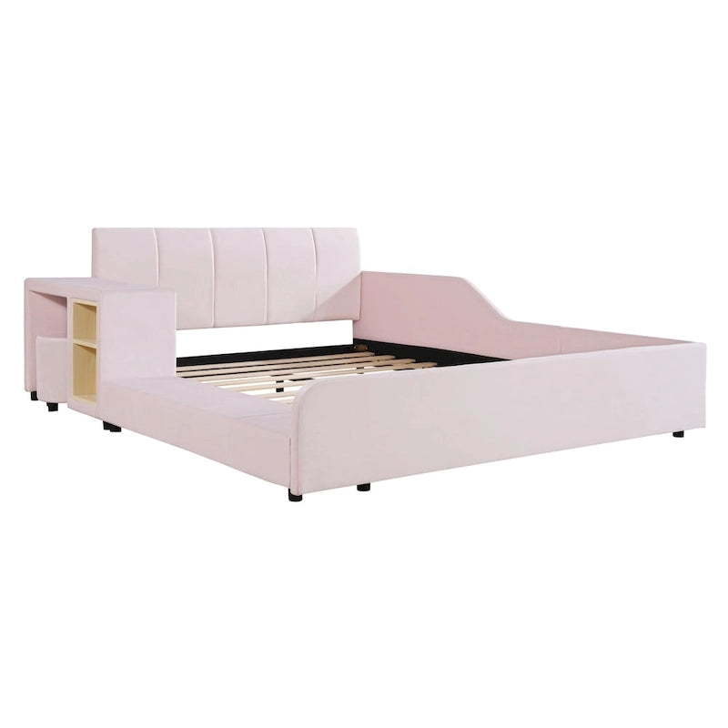 Letto imbottito a terra matrimoniale