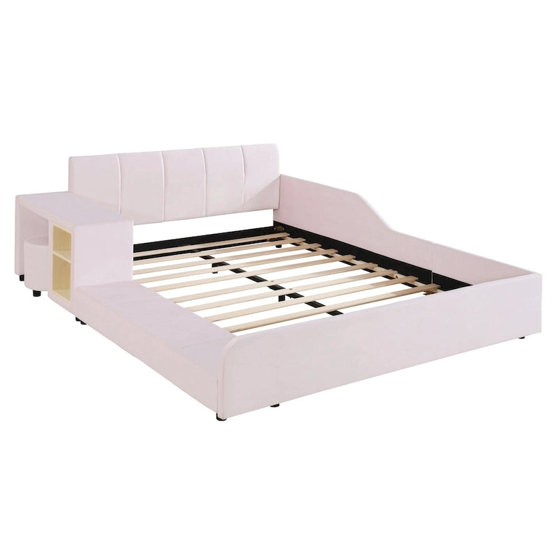 Letto imbottito a terra matrimoniale