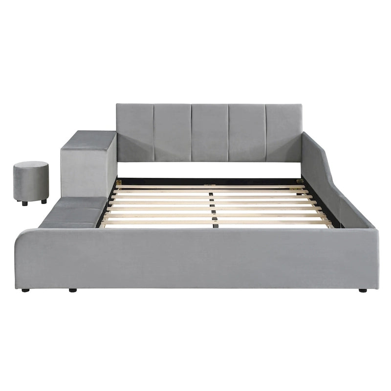 Letto imbottito a terra matrimoniale
