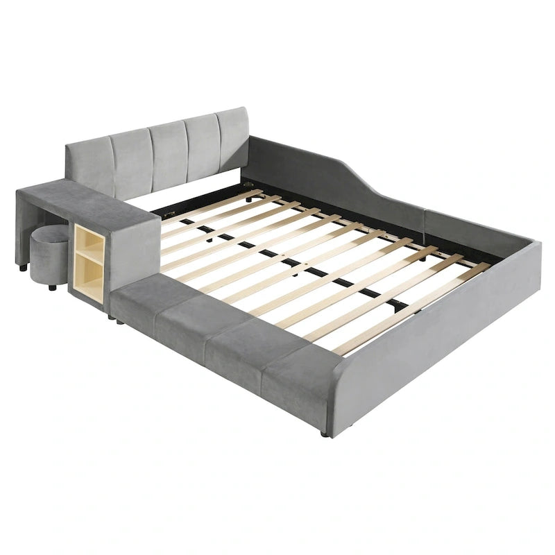 Letto imbottito a terra matrimoniale