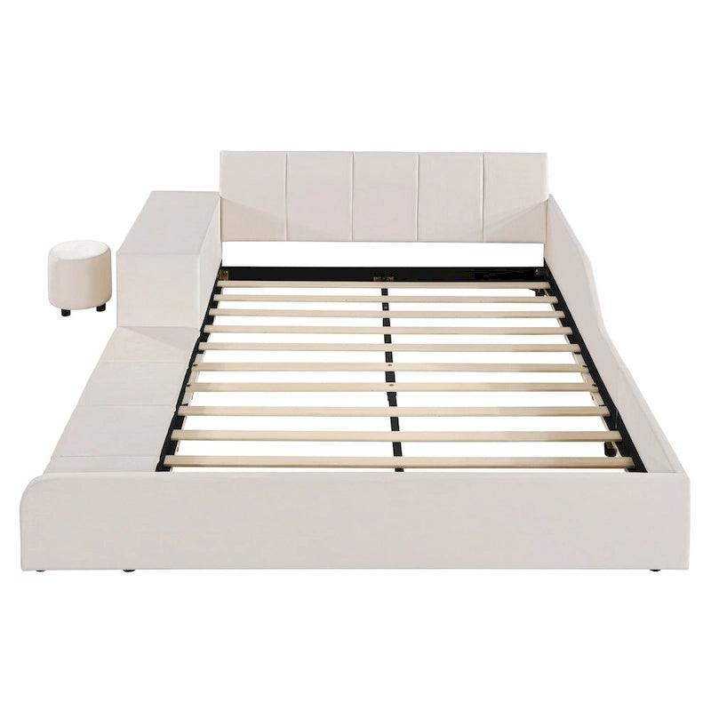 Letto imbottito a terra matrimoniale