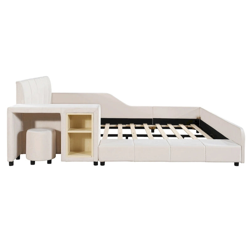 Letto imbottito a terra matrimoniale