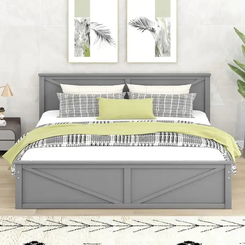 Letto a Piattaforma in Legno con Quattro Cassetti Contenitori e Piedini di Supporto