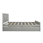 Letto a Piattaforma in Legno con Quattro Cassetti Contenitori e Piedini di Supporto