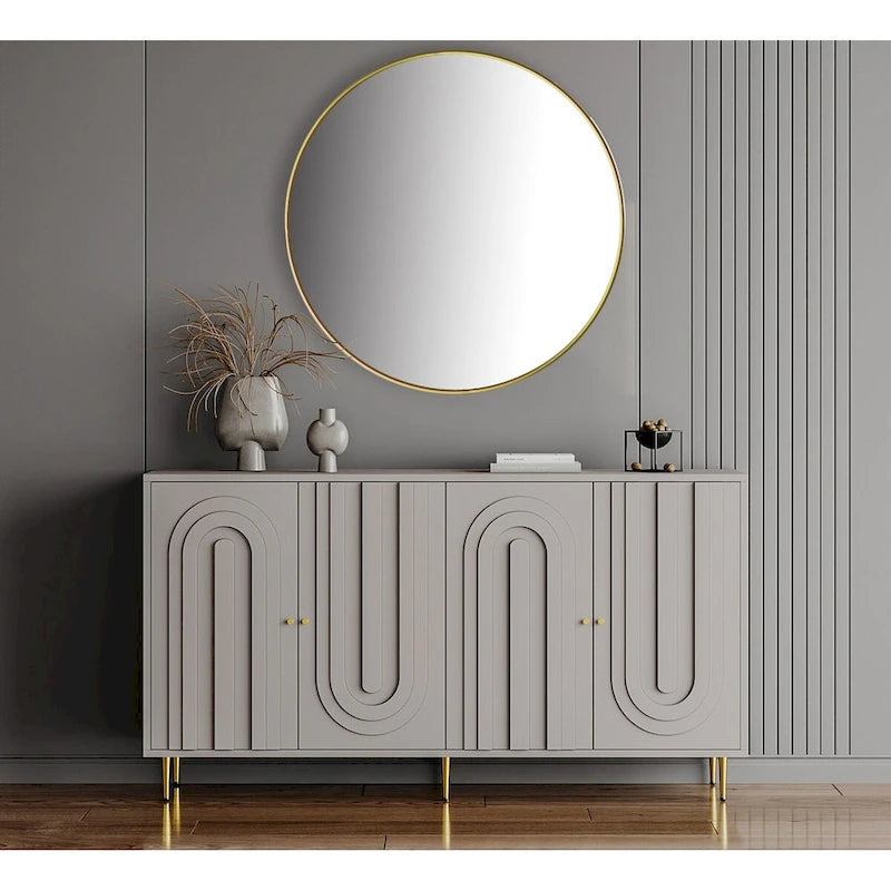 Mobile contenitore moderno a 4 ante in legno per soggiorno