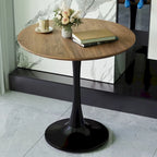 Tavolo da pranzo rotondo, tavolo da pranzo da cucina Tulip da 80 cm per 2-4 persone con piano in MDF e base a piedistallo, tavolino da salotto