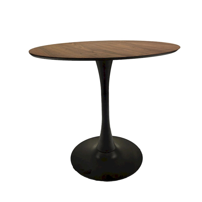 Tavolo da pranzo rotondo, tavolo da pranzo da cucina Tulip da 80 cm per 2-4 persone con piano in MDF e base a piedistallo, tavolino da salotto