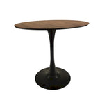 Tavolo da pranzo rotondo, tavolo da pranzo da cucina Tulip da 80 cm per 2-4 persone con piano in MDF e base a piedistallo, tavolino da salotto