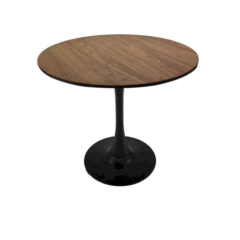 Tavolo da pranzo rotondo, tavolo da pranzo da cucina Tulip da 80 cm per 2-4 persone con piano in MDF e base a piedistallo, tavolino da salotto