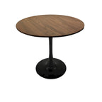 Tavolo da pranzo rotondo, tavolo da pranzo da cucina Tulip da 80 cm per 2-4 persone con piano in MDF e base a piedistallo, tavolino da salotto