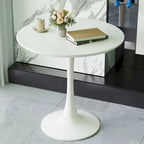 Tavolo da pranzo rotondo, tavolo da pranzo da cucina Tulip da 80 cm per 2-4 persone con piano in MDF e base a piedistallo, tavolino da salotto