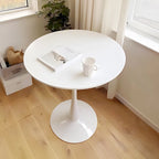 Tavolo da pranzo rotondo, tavolo da pranzo da cucina Tulip da 80 cm per 2-4 persone con piano in MDF e base a piedistallo, tavolino da salotto