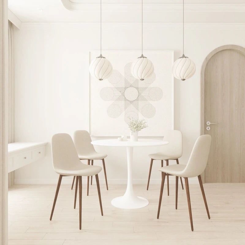 Tavolo da pranzo rotondo, tavolo da pranzo da cucina Tulip da 80 cm per 2-4 persone con piano in MDF e base a piedistallo, tavolino da salotto