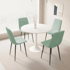 Tavolo da pranzo rotondo, tavolo da pranzo da cucina Tulip da 80 cm per 2-4 persone con piano in MDF e base a piedistallo, tavolino da salotto