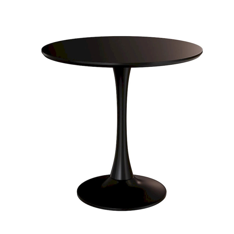 Tavolo da pranzo rotondo, tavolo da pranzo da cucina Tulip da 80 cm per 2-4 persone con piano in MDF e base a piedistallo, tavolino da salotto