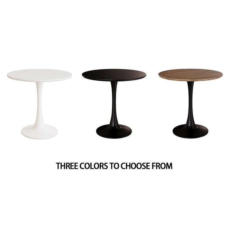 Tavolo da pranzo rotondo, tavolo da pranzo da cucina Tulip da 80 cm per 2-4 persone con piano in MDF e base a piedistallo, tavolino da salotto
