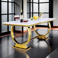 Tavolo da pranzo rettangolare da 180 cm con base a U