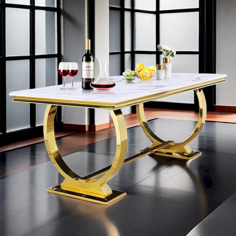 Tavolo da pranzo rettangolare da 180 cm con base a U