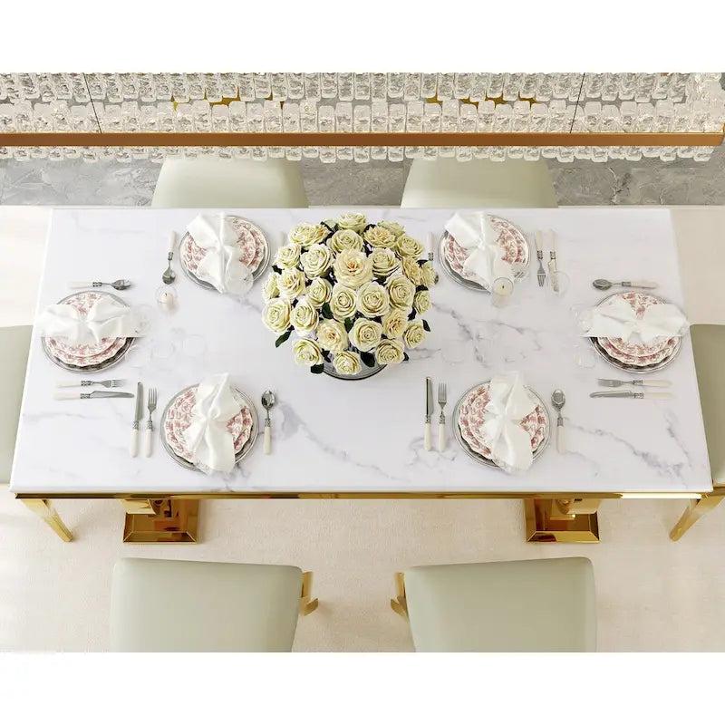 Tavolo da pranzo rettangolare da 180 cm con base a U