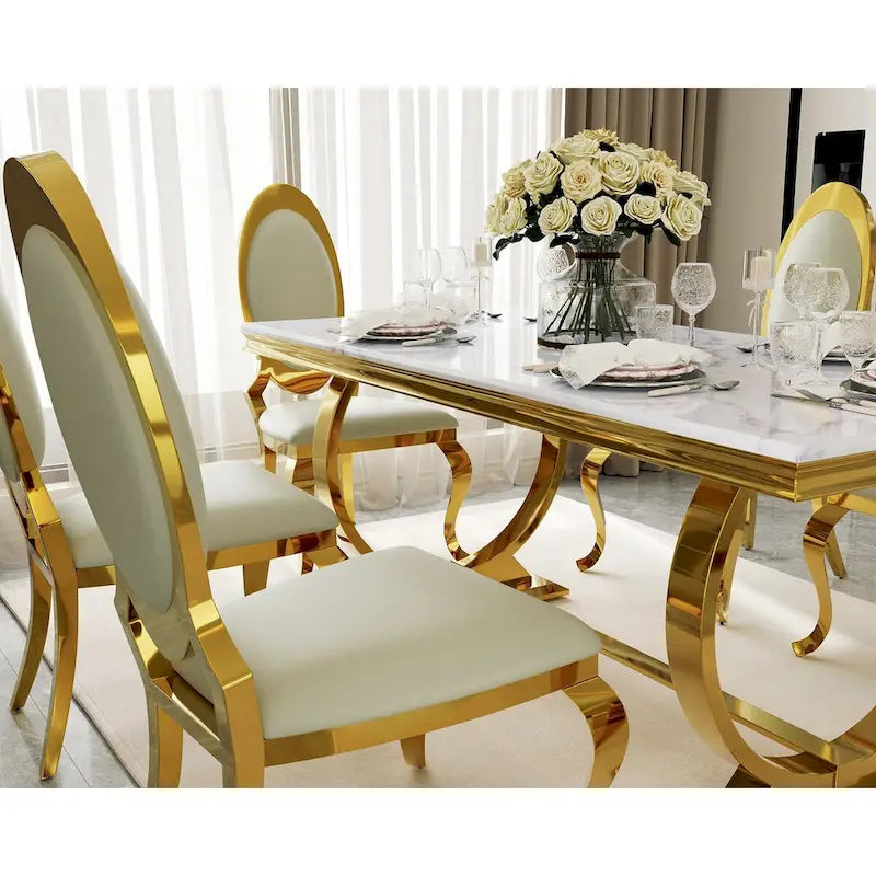 Tavolo da pranzo rettangolare da 180 cm con base a U