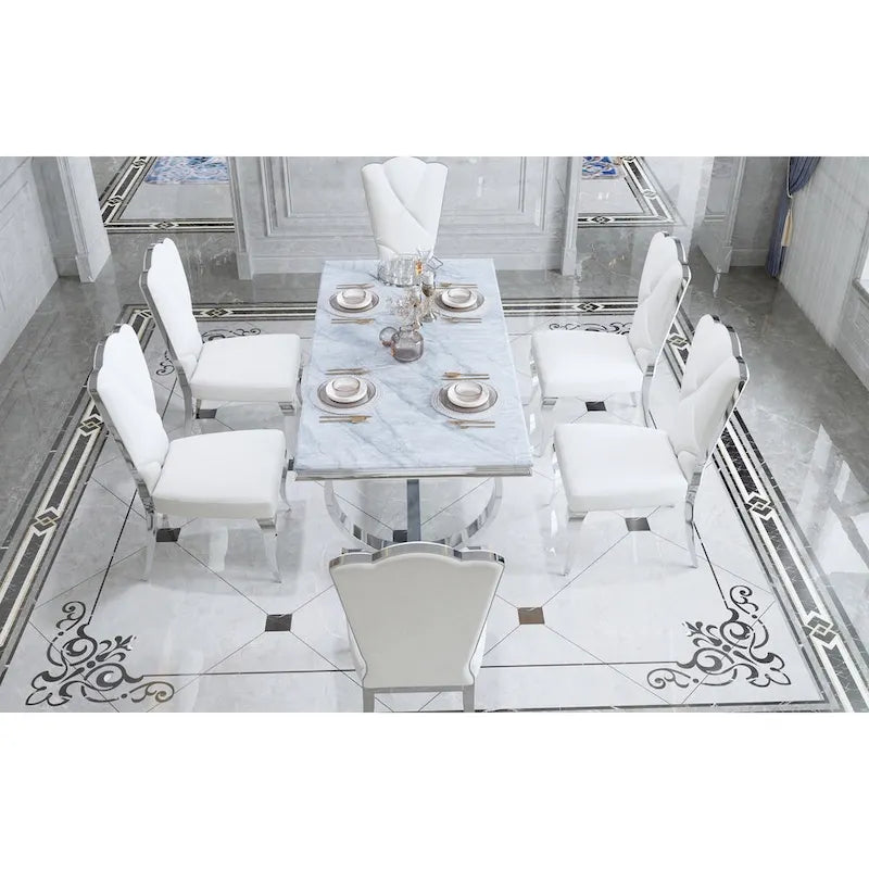 Tavolo da pranzo rettangolare da 180 cm con base a U