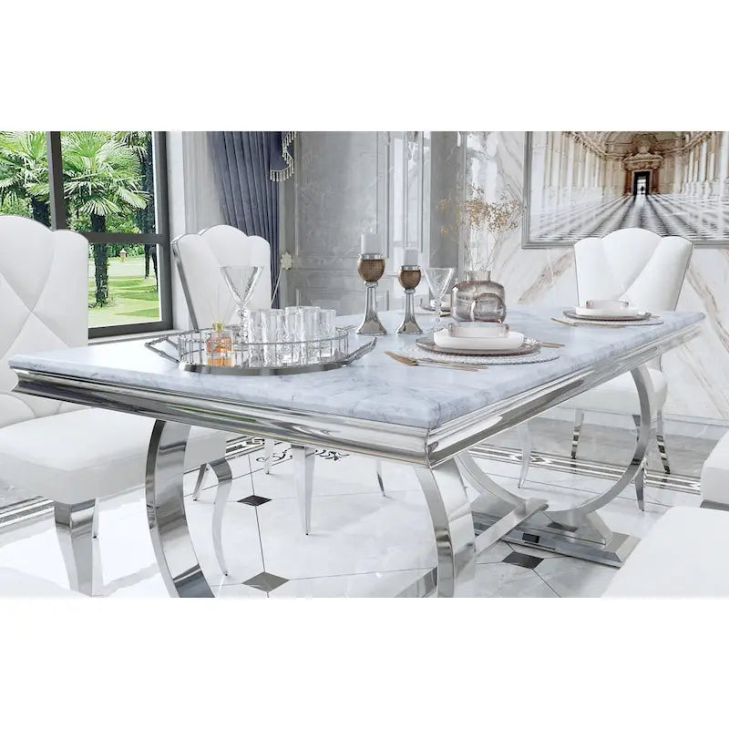 Tavolo da pranzo rettangolare da 180 cm con base a U