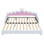 Divano letto estensibile gemello con luci a LED, divano letto principessa imbottito