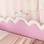Divano letto estensibile gemello con luci a LED, divano letto principessa imbottito