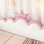 Divano letto estensibile gemello con luci a LED, divano letto principessa imbottito