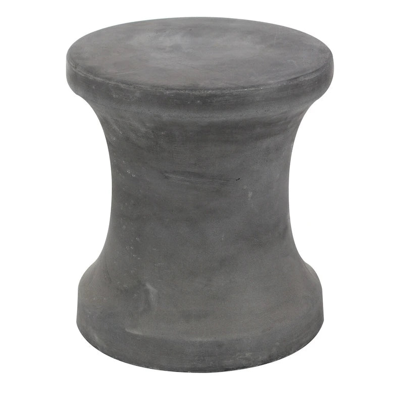 Tavolino d'appoggio da esterno a clessidra in Fiberclay con effetto invecchiato - Bianco o nero