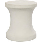 Tavolino d'appoggio da esterno a clessidra in Fiberclay con effetto invecchiato - Bianco o nero