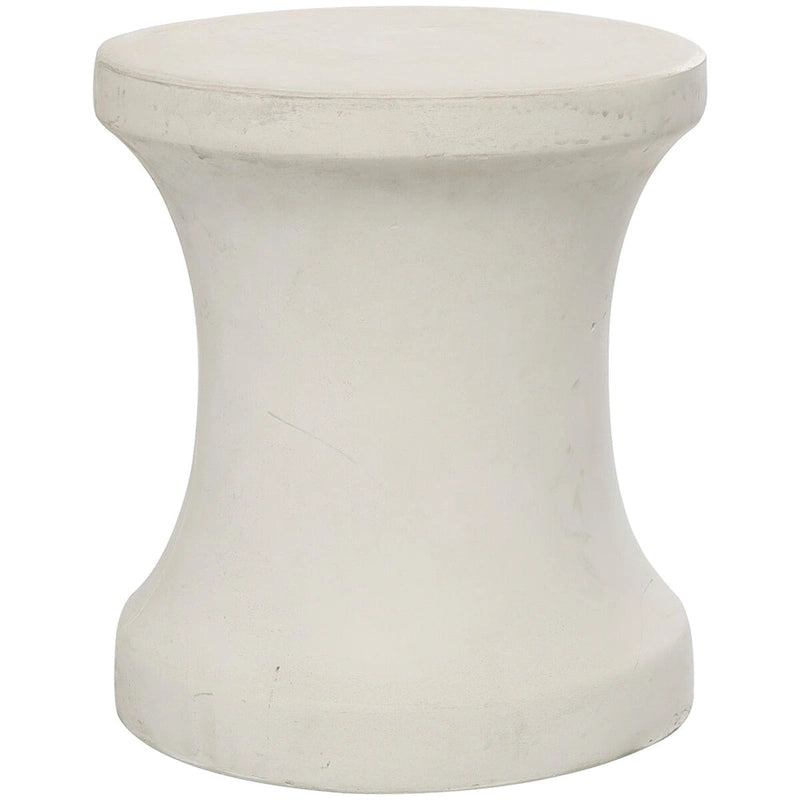 Tavolino d'appoggio da esterno a clessidra in Fiberclay con effetto invecchiato - Bianco o nero