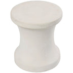 Tavolino d'appoggio da esterno a clessidra in Fiberclay con effetto invecchiato - Bianco o nero