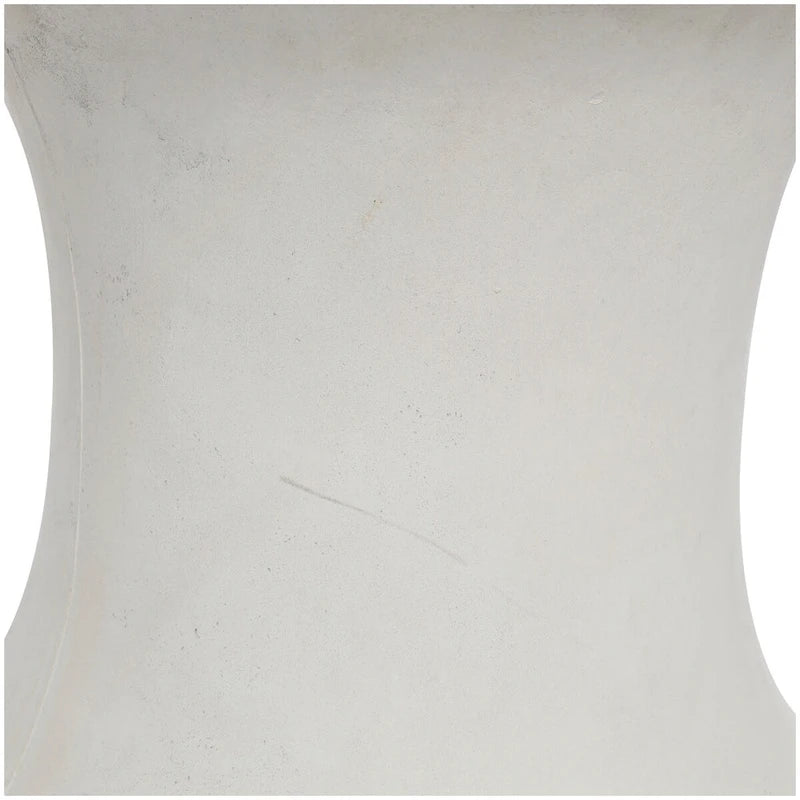 Tavolino d'appoggio da esterno a clessidra in Fiberclay con effetto invecchiato - Bianco o nero