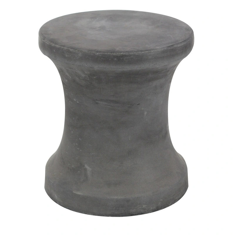 Tavolino d'appoggio da esterno a clessidra in Fiberclay con effetto invecchiato - Bianco o nero