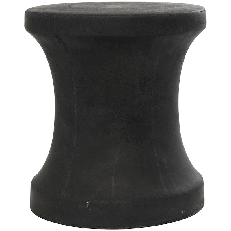 Tavolino d'appoggio da esterno a clessidra in Fiberclay con effetto invecchiato - Bianco o nero