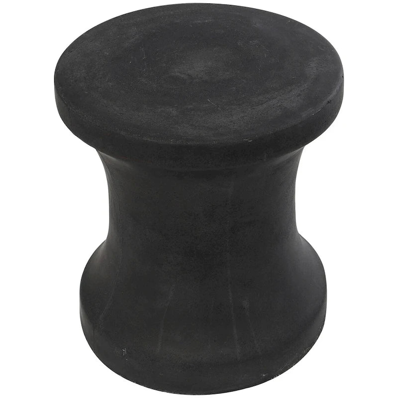 Tavolino d'appoggio da esterno a clessidra in Fiberclay con effetto invecchiato - Bianco o nero