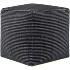 Livabliss Chunky Grid Modern & Contemporary Pouf