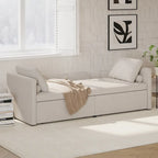 Divano Letto Moderno Imbottito Chaise Longue Letto Singolo Piccolo con 2 Cassetti