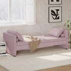 Divano Letto Moderno Imbottito Chaise Longue Letto Singolo Piccolo con 2 Cassetti