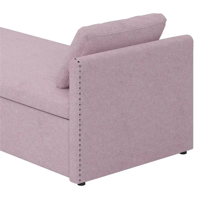 Divano Letto Moderno Imbottito Chaise Longue Letto Singolo Piccolo con 2 Cassetti