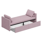Divano Letto Moderno Imbottito Chaise Longue Letto Singolo Piccolo con 2 Cassetti