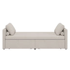 Divano Letto Moderno Imbottito Chaise Longue Letto Singolo Piccolo con 2 Cassetti