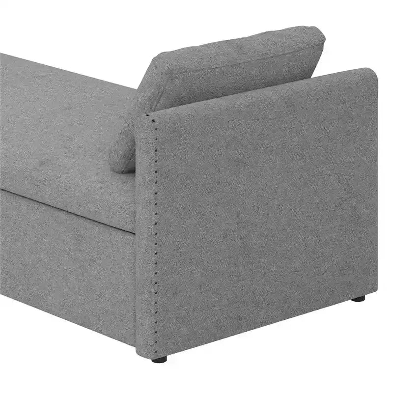 Divano Letto Moderno Imbottito Chaise Longue Letto Singolo Piccolo con 2 Cassetti
